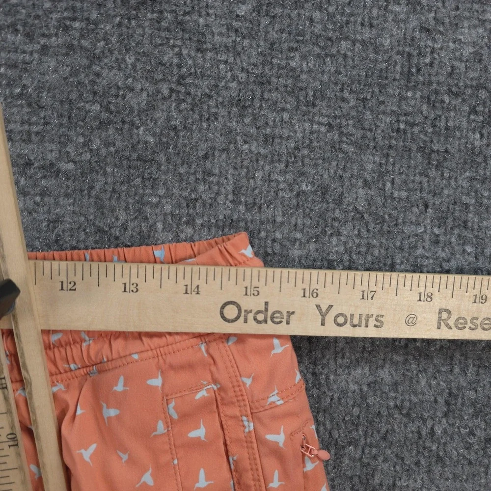 Birddogs Swim Trunks Mens L Orange Ineer Banks Print Stretch Lined Beach Summer